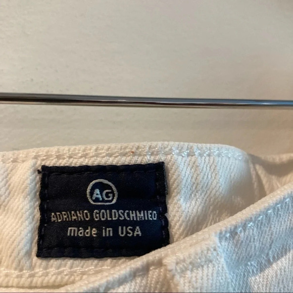 AG Sz 30R The Stilt Cigarette Roll Up White Jeans - Picture 6 of 10